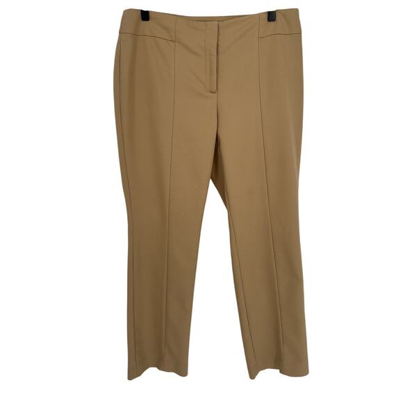 Chico's So Slimming Pants Straight Leg Tan High Waist Workwear Professional PM - Picture 1 of 9